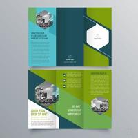 Tri-fold brochure template Minimalistic geometric design for corporate and business. Creative concept brochure vector template.