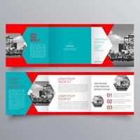 Tri-fold brochure template Minimalistic geometric design for corporate and business. Creative concept brochure vector template.