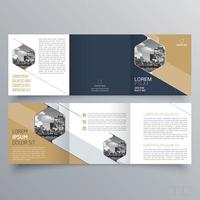 Tri-fold brochure template Minimalistic geometric design for corporate and business. Creative concept brochure vector template.