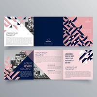 Tri-fold brochure template Minimalistic geometric design for corporate and business. Creative concept brochure vector template.