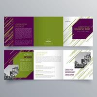 Tri-fold brochure template Minimalistic geometric design for corporate and business. Creative concept brochure vector template.