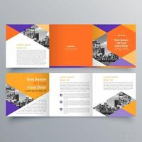 Tri-fold brochure template Minimalistic geometric design for corporate and business. Creative concept brochure vector template.