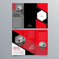 Tri-fold brochure template Minimalistic geometric design for corporate and business. Creative concept brochure vector template.