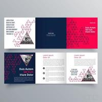 Tri-fold brochure template Minimalistic geometric design for corporate and business. Creative concept brochure vector template.