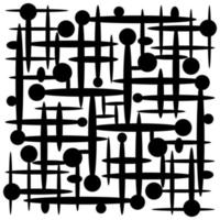 Abstract black and white geometric pattern vector