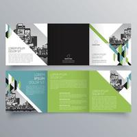 Tri-fold brochure template Minimalistic geometric design for corporate and business. Creative concept brochure vector template.