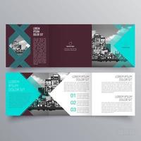 Tri-fold brochure template Minimalistic geometric design for corporate and business. Creative concept brochure vector template.