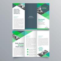 Tri-fold brochure template Minimalistic geometric design for corporate and business. Creative concept brochure vector template.