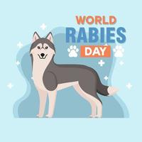 World Rabies Day vector illustration banner. Observed each year on September 28th across the globe. Vector eps 10
