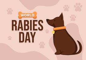 World Rabies Day vector illustration banner. Observed each year on September 28th across the globe. Vector eps 10