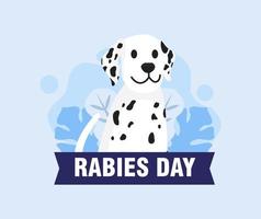 World Rabies Day vector illustration banner. Observed each year on September 28th across the globe. Vector eps 10