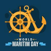 World Maritime Day modern flat vector design concept. Holidays around the world of maritime day. Vector illustration of Eps 10.