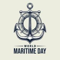 World Maritime Day retro vector design concept. Holidays around the world of maritime day. Vector illustration of Eps 10.
