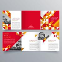 Tri-fold brochure template Minimalistic geometric design for corporate and business. Creative concept brochure vector template.