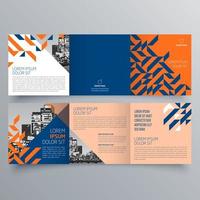 Tri-fold brochure template Minimalistic geometric design for corporate and business. Creative concept brochure vector template.