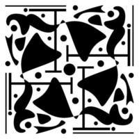 Abstract black and white geometric pattern vector