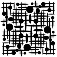 Abstract black and white geometric pattern vector