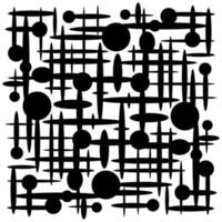 Abstract black and white geometric pattern vector