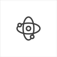 Vector sign of The Atom symbol is isolated on a white background. Atom icon color editable.