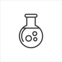 Vector sign of The Flask symbol is isolated on a white background. Flask icon color editable.