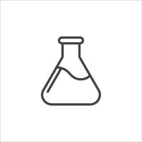 Vector sign of The Flask symbol is isolated on a white background. Flask icon color editable.