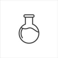 Vector sign of The Flask symbol is isolated on a white background. Flask icon color editable.