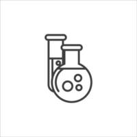 Vector sign of The Flask symbol is isolated on a white background. Flask icon color editable.