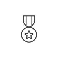 Vector sign of The award symbol is isolated on a white background. award icon color editable.