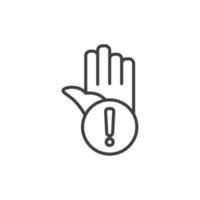 Vector sign of The exclamation symbol is isolated on a white background. exclamation icon color editable.