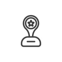 Vector sign of The award symbol is isolated on a white background. award icon color editable.