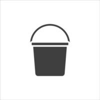 Vector sign of The Bucket symbol is isolated on a white background. Bucket icon color editable.