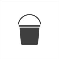 Vector sign of The Bucket symbol is isolated on a white background. Bucket icon color editable.