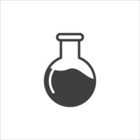 Vector sign of The Flask symbol is isolated on a white background. Flask icon color editable.