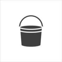 Vector sign of The Bucket symbol is isolated on a white background. Bucket icon color editable.