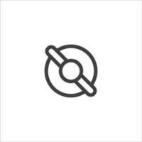 Vector sign of The Solar system symbol is isolated on a white background. Solar system icon color editable.