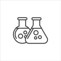 Vector sign of The Flask symbol is isolated on a white background. Flask icon color editable.