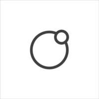 Vector sign of The Solar system symbol is isolated on a white background. Solar system icon color editable.