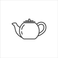 Vector sign of The Teapot symbol is isolated on a white background. Teapot icon color editable.