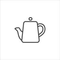 Vector sign of The Teapot symbol is isolated on a white background. Teapot icon color editable.