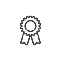 Vector sign of The award symbol is isolated on a white background. award icon color editable.