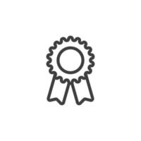 Vector sign of The award symbol is isolated on a white background. award icon color editable.