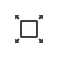 Vector sign of The Magnify symbol is isolated on a white background. Magnify icon color editable.