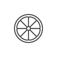 Vector sign of The orange symbol is isolated on a white background. orange icon color editable.