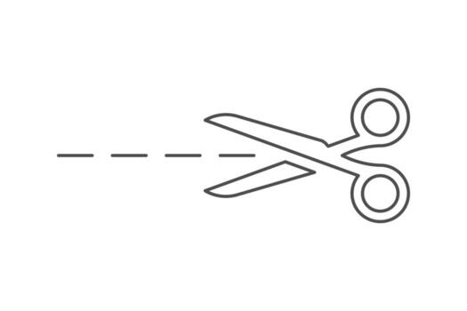 Scissor line icon vector