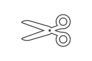 Scissor line icon vector