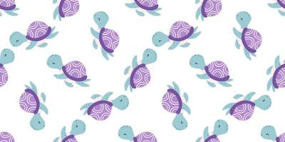 Adorable and fun ocean life seamless pattern vector