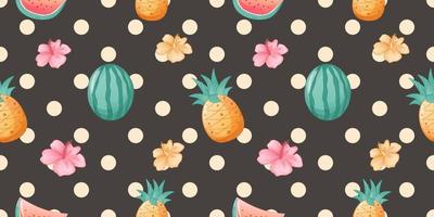 Summer Flamingo Seamless Pattern vector