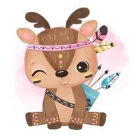 Tribal Series Cute Baby Reindeer vector