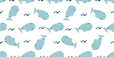 Adorable and fun ocean life seamless pattern vector