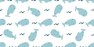 Adorable and fun ocean life seamless pattern vector